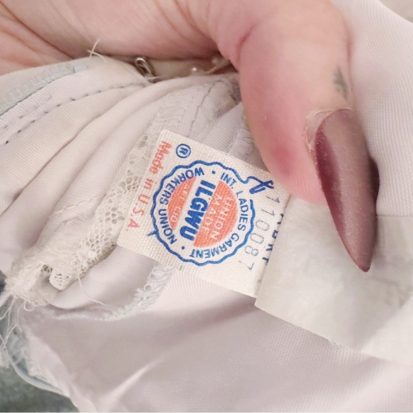 Vintage Gunne Sax Era Lace Long Sleeve Boho Bohemian Maxi Dress Cottagecore - Picture 7 of 11